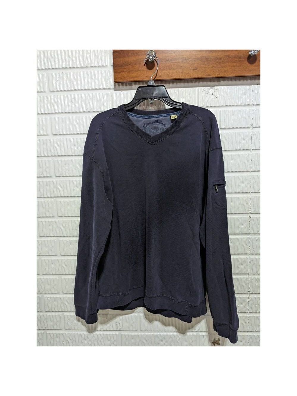 Tommy Bahama Men's Dark Blue Soft Heavy Long Sleeve Shirt Sweatshirt Large
